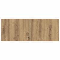 4-delig Tv-meubelset wandmontage bewerkt hout artisanaal eiken - thumbnail