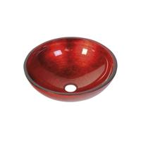 Waskom Sapho Murano Rond 40x14 cm Glas Rood - thumbnail