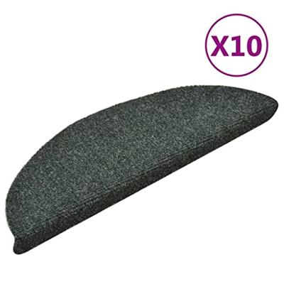 VidaXL Trapmatten zelfklevend 10 st 56x17x3 cm groen halfrond - thumbnail