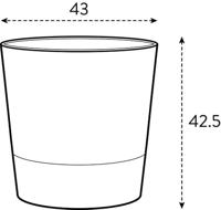 elho plantenbak foss rond d43 h43cm Paddenstoel beige - thumbnail