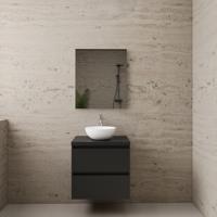 ACTIE BWS Badmeubel | Paris | Mat Zwart | 60 cm | met topplaat - thumbnail