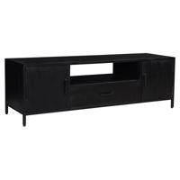 Livingfurn TV-meubel 'Kala' Mangohout 160cm, kleur zwart - thumbnail