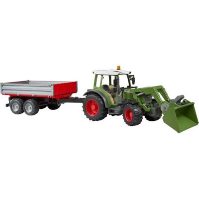 Bruder 02182 Fendt Vario 211 met Voorlader + Zijwandaanhanger Bruder 02182 Fendt Vario 211 met Voorlader + Zijwandaanhanger