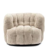 Rivièra Maison Draaifauteuil 'Arosa' Chenille, kleur Naturel - thumbnail