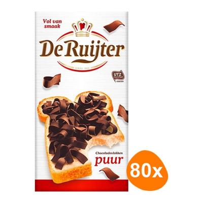 De Ruijter - Chocoladevlokken puur - 80x 15g