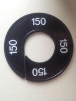 Maatring 9cm zwart/wit 150 - thumbnail