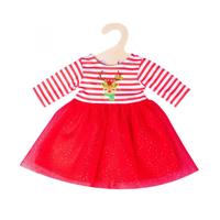 Heless Kerstjurk met haarband rendier, maat 35-45 cm - thumbnail