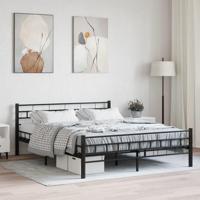 Bedframe staal zwart 160x200 cm - thumbnail