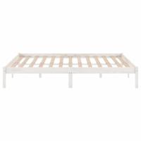 Bedframe massief grenenhout wit 200x200 cm - thumbnail