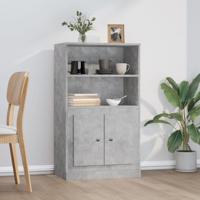 Hoge kast 60x35,5x103,5 cm bewerkt hout betongrijs - thumbnail