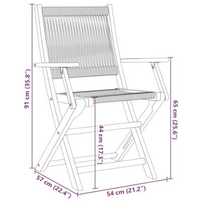 Tuinstoelen 2 st massief acaciahout en polypropeen grijs