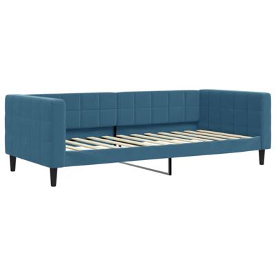 Slaapbank 90x200 cm fluweel blauw