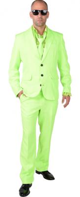 Fluor Groen Kostuum Man