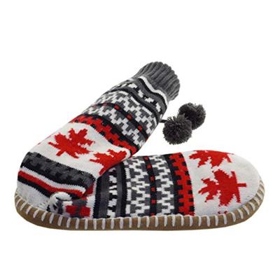 Glovii GOBM slof Laarsslof Vrouw Grijs, Rood, Wit