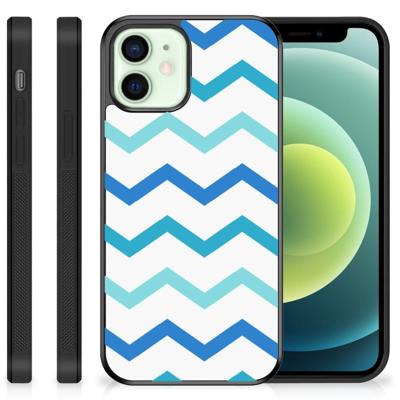 iPhone 12 Mini Bumper Case Zigzag Blauw iPhone 12 Mini Bumper Case Zigzag Blauw