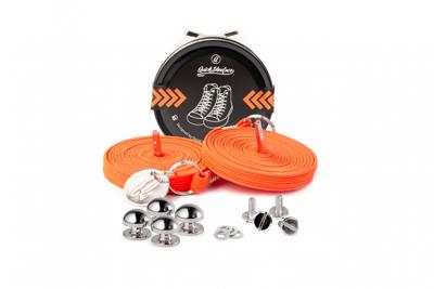 Quickshoelaces Neon collectie 120 cm lang neon oranje