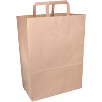 Tas | Papier | platte handgreep | 32x 16x43cm | draagtas | bruin | 250 stuks - thumbnail