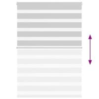 Zebra rolgordijn 115x150 cm stofbreedte 110,9 cm lichtgrijs - thumbnail