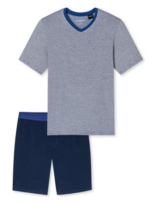 Schiesser Schiesser Heren Pyjama Short royal blue 183585 58/3XL
