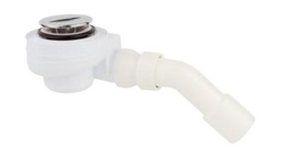 Kirchhoff Polypropyleen douche- en badafvoer 50 mm, chroom, 1 1/2" x 40/50 mm, met deksel 70 mm - 98811318