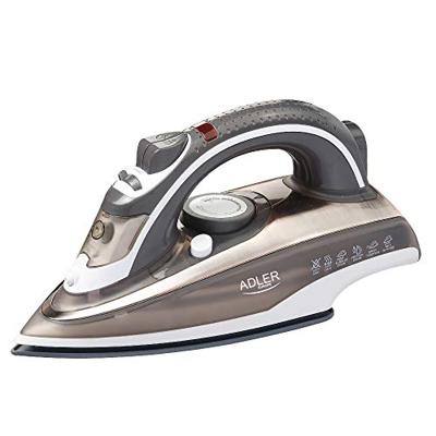 Adler AD 5030 strijkijzer Stoomstrijkijzer Keramische zoolplaat 3000 W Bruin, Grijs, Wit