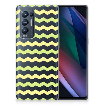 OPPO Find X3 Neo | TPU bumper | Waves Yellow OPPO Find X3 Neo | TPU bumper | Waves Yellow