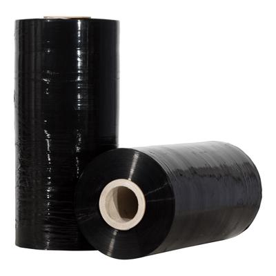 Machinewikkelfolie 23 micron 50 cm x 1390 meter 150% voorrek zwart