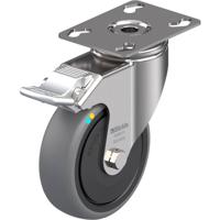 Blickle LKPXA-TPA 101KFD-FI-ELS Zwenkwiel met rem Wieldiameter: 100 mm Draagvermogen (max.): 70 kg 1 stuk(s) - thumbnail