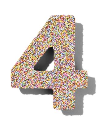 HEMA Chocolade feestcijfer 4 met discodip