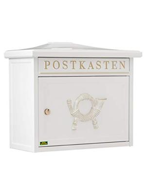 Burg Wächter 12810 SYLT 1883 W Brievenbus Plaatstaal Wit Sleutelslot