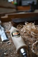 Kirschen Steekbeitel | snedeb. 10mm + 2 stalen klemgereedsch. | heft van wit beukenhout Ulm vorm | 1 stuk - 1001010 - 1001010 - thumbnail