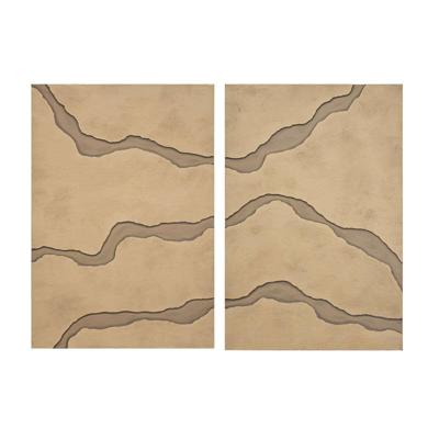 Schilderij Home ESPRIT Beige Modern 80 x 3,5 x 120 cm (2 Stuks) Schilderij Home ESPRIT Beige Modern 80 x 3,5 x 120 cm (2 Stuks)