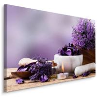Schilderij - Lavendel en Zen, Inspiratie, Premium Print - thumbnail