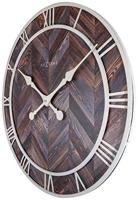 NeXtime NE-3245BR - Wandklok - Ø 58 Cm - Hout/Metaal - Donkerbruin - &apos;Roman Vintage&apos; - thumbnail
