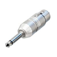 Neutrik NA2FP XLR female naar Jack mono adapter - thumbnail