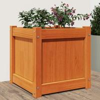 VidaXL Plantenbak 40x40x40 cm massief grenenhout wasbruin - thumbnail