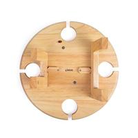 Voorgerechtplateau - LIVOO - MES150 - Rubberhout - Verdeelplateau - 4 inkepingen voor glazen - Opvouwbare poten - thumbnail