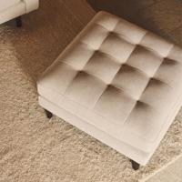 Kave Home Hocker 'Debra' Chenille, kleur Beige - thumbnail