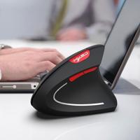 HXSJ T29 Bluetooth 3 0 draadloze Bluetooth 6-Keys 2400 DPI verstelbare ergonomie optische verticale muis (zwart) - thumbnail