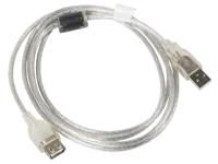 Lanberg CA-USBE-12CC-0018-TR USB-kabel 1,8 m USB 2.0 USB A Transparant - thumbnail