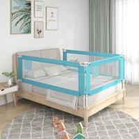 VidaXL Bedhekje peuter 190x25 cm stof blauw - thumbnail