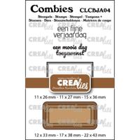 Crealies • combies stempelset jarig 04: 2 teksten + 1 tag/label - thumbnail