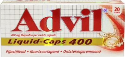 Advil Reliva Forte Liquid Capsules 400 mg - voor pijn en koorts Advil Reliva Forte Liquid Capsules 400 mg - voor pijn en koorts