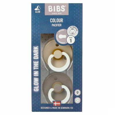 Bibs 1 Fopspeen Duo Glow In Dark Vanilla/oak