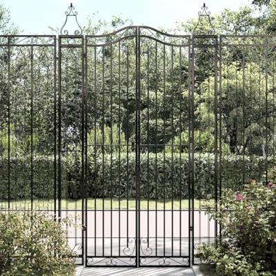 VidaXL Poort 121x8x200 cm smeedijzer zwart VidaXL Poort 121x8x200 cm smeedijzer zwart