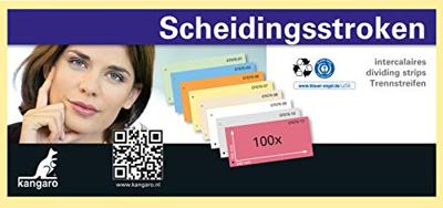 Kangaro 07070-07 Scheidingsstrook 2-gaats 105x240mm 180g RC Geel