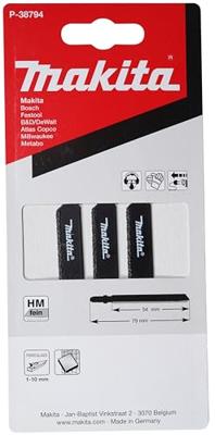 Makita Accessoires Decoupeerzaagblad Wolfram "fijn" - T150RIFF | 3 stuks - P-38794 Makita Accessoires Decoupeerzaagblad Wolfram "fijn" - T150RIFF | 3 stuks - P-38794