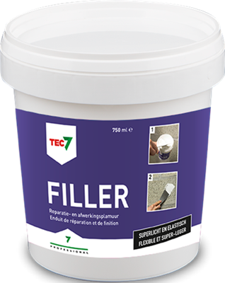 Tec7 filler pot alles-in-één vulmiddel en afwerkingsplamuur 750ml - 601075000 Tec7 filler pot alles-in-één vulmiddel en afwerkingsplamuur 750ml - 601075000