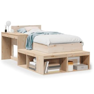 Bedframe zonder matras massief grenenhout 90x200 cm