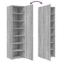 Hoge kast 50x42,5x185 cm bewerkt hout grijs sonoma eikenkleurig - thumbnail